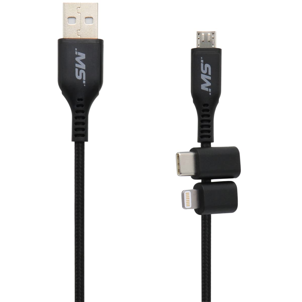 MobileSpec 6 Foot Multi-Use Charge and Sync Cable by Mobile Spec – Black, Model MBS06552