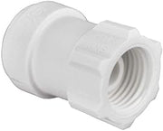 John Guest Speedfit 1/4 Inch OD x 7/16 Inch Faucet Connector, Push to Connect Plastic Plumbing Fitting, White, PP3208U7WP