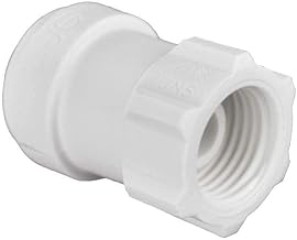 John Guest Speedfit 1/4 Inch OD x 7/16 Inch Faucet Connector, Push to Connect Plastic Plumbing Fitting, White, PP3208U7WP