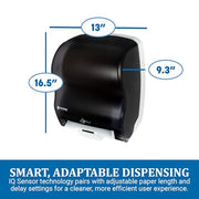 San Jamar Hybrid / Black / 16.5" x 13" x 9.25" Commercial Paper Hand Towel Dispensers