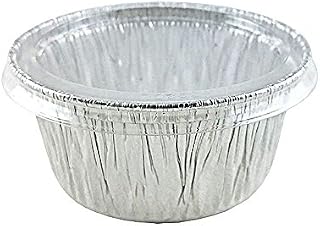 Handi-Foil 4 oz. Alumiunum Foil Cup w/Clear Lid - Utility/Cupcake/Ramekin (pack of 500)
