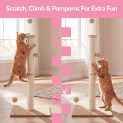 THE LICKER STORE Brown/Cream / 15.5 x 15.5 x 38 / Modern Scratching Posts