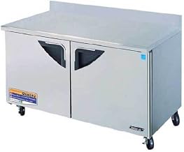 Turbo Twr-60SD Worktop Refrigerator, 2 Sections (2 Doors), 60-1/4" Wide, Backspl