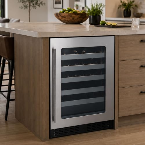 Summit Appliance Stainless Steel / 32.0" H x 23.38" W x 17.75" D / 3.25 cubic_feet Built-In Wine Cellars
