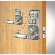 ANSI Grade 2 Dual Key Pad Heavy Duty Electronic Lockset by Codelocks – 7.5"L x 2.75"W x 7.75"H, Zinc, Brushed Steel, Model CL5210IC-BB-BS