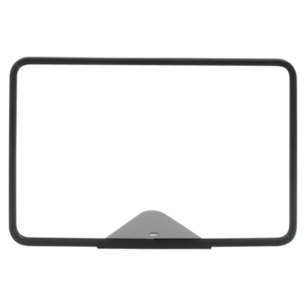 Sign Frame with Triangular Wedge Base Matte Black Metal Horizontal - 11"L x 7"H by SHAW & SLAVSKY INC – Metal, Black, Model E-KK7X11
