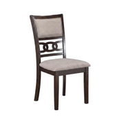 Solid Wood Dining Chairs with Fabric Seat by Starlight Canyon Home – 18.25 x 21.5 x 38.5 inches, Wood, Brown, Pack of 6