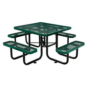 Global Industrial Green / 81D x 81W x 29.5H in / Industrial Picnic Tables