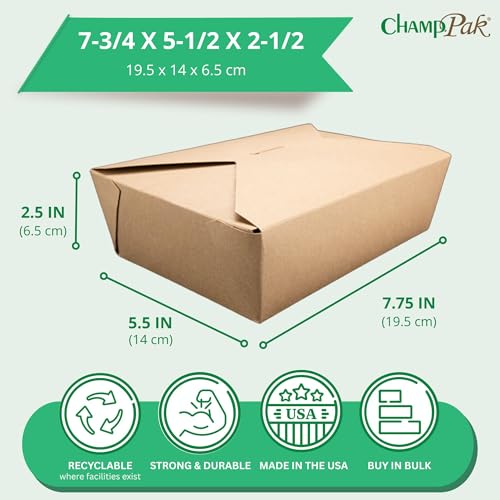 SOUTHERN CHAMPION TRAY Kraft / 7-3/4" x 5-1/2" x 2-1/2" / 4.0 liters Boxes