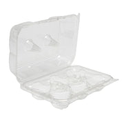 Foodservice Tall Apet Hinged 6 Count Cupcake Container - 120 per case. by PACTIV – Commercial Grade
