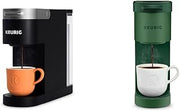 Keurig K- Slim Single Serve K-Cup Pod Coffee Maker, Multistream Technology, Black & K-Mini Single Serve Coffee Maker, Evergreen