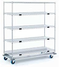 Nexel Open Sided Wire Exchange Truck, 5 Wire Shelves, 1000 Lb. Cap, 48x24x69