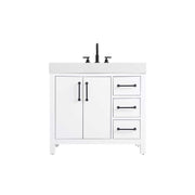 Elegant Kitchen and Bath 36" Single Bathroom Vanity in White by Elegant Lighting – unspecified, Wood, White, Model VF60636WH