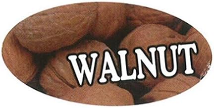 Specialty Printing Oval Walnut Flavor Label, 1.96" x 31/32" | 1000/Roll