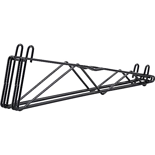 24" Double Arm Shelf Bracket Black Epoxy by Nexel – Steel, Black, Model DAB24B