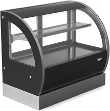 36-inch-wide 120-volt curved-glass countertop Refrigerated deli display case with rear access