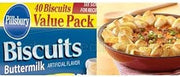 General Mills Pillsbury Unbaked Buttermilk Biscuit Dough, 2.2 Ounce -- 120 per case.