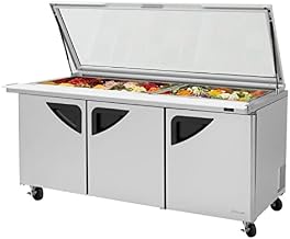 Turbo Air 3-Door Sandwich Salad Prep Table 23-CU.ft. TST-72SD-30-N-GL