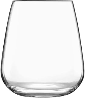 Luigi Bormioli Talismano 15.25 oz Glass, Set of4 Double Old Fashion Drinkware, 450ml, Clear (12766/02)