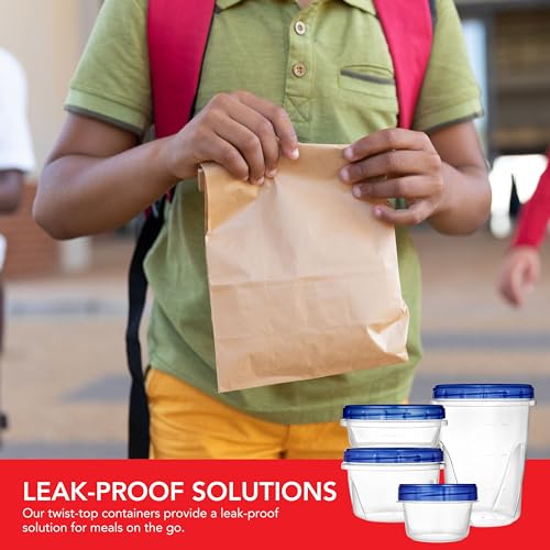 Stock Your Home 8 oz / Blue / 4 Pack Container Sets