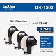 Brother White / 3 Rolls / 1 File Folder Labels