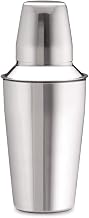 TableCraft 376 Cash & Carry Bar Shaker, 16 oz. (Rim Full), 3 Piece Set Includes: Shaker, Strainer, and 3-1/4 oz. Cap, Dishwasher Safe, Stainless Steel (Individually Boxed), 6 Each per case