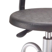 Polyurethane Shop Stool with Backrest Black by Global Industrial – Polyurethane, Black, Model A812TS