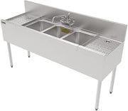 Perlick TS53C-STK 60" Three Compartment Underbar Sink (Quick Ship!)