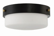 Oak Street 13.75" Flushmount Flat Black by Craftmade – 13" Width, Glass, Flat Black, Model X3214-FB