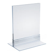 4-Inch by 5-Inch Vertical or Horizontal T-Strip Acrylic Sign Holder by Azar Displays – Acrylic, Clear, Pack of 10, Model 102729