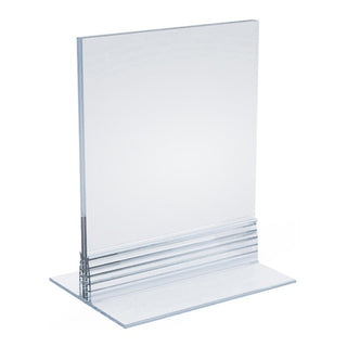 4-Inch by 5-Inch Vertical or Horizontal T-Strip Acrylic Sign Holder by Azar Displays – Acrylic, Clear, Pack of 10, Model 102729