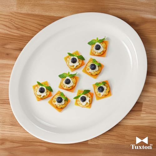 Tuxton 13-1/2-Inch x 11-Inch HL / Eggshell / Contemporary Platters