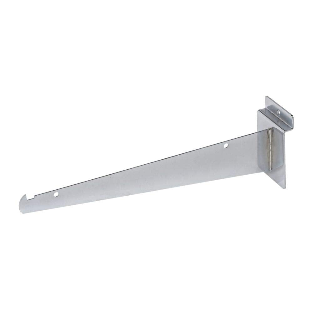 10" Chrome Slatwall Shelf Bracket by Retail Resource – Chrome, Model 1702