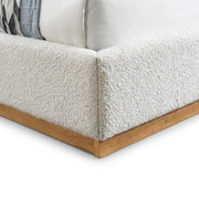 Starlight Canyon Home Boucle-Upholstered Wingback Platform Bed with Solid Wood Legs, King Size Bed Frame with Headboard, Cream Boucle Fabric - image 8