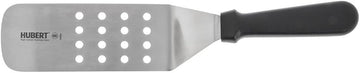 HUBERT Perforated Food Turner Stainless Steel with Black Polypropylene Handle - 8"L Blade
