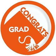Creative Converting New Grad 7-inch Plates, Orange