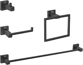 Isla 4-Pc Stainless Steel Hardware Set in Black