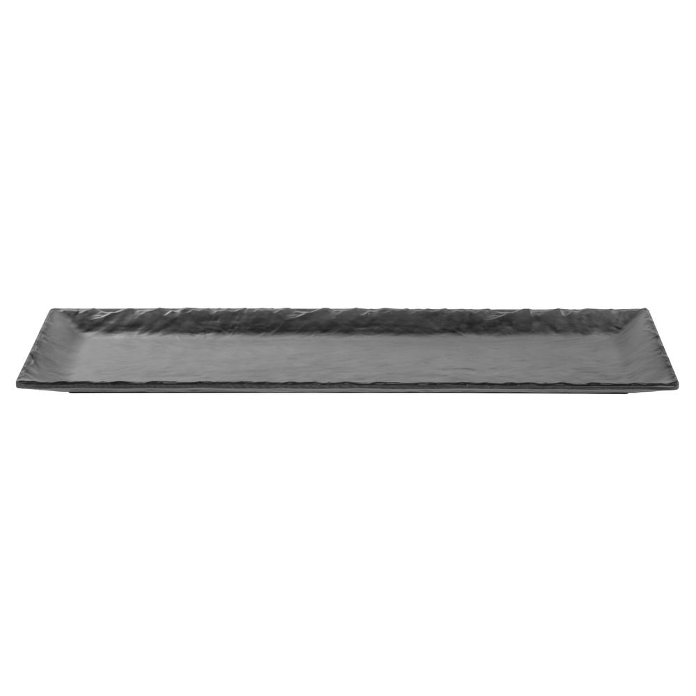 Cal-MIL Rectangular Melamine Platter Faux Slate Collection 21"L by CAL MIL PLASTIC PRODUCTS INC – Large, Plastic, Black, Model 688640193698