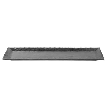 Cal-MIL Rectangular Melamine Platter Faux Slate Collection 21"L by CAL MIL PLASTIC PRODUCTS INC – Large, Plastic, Black, Model 688640193698