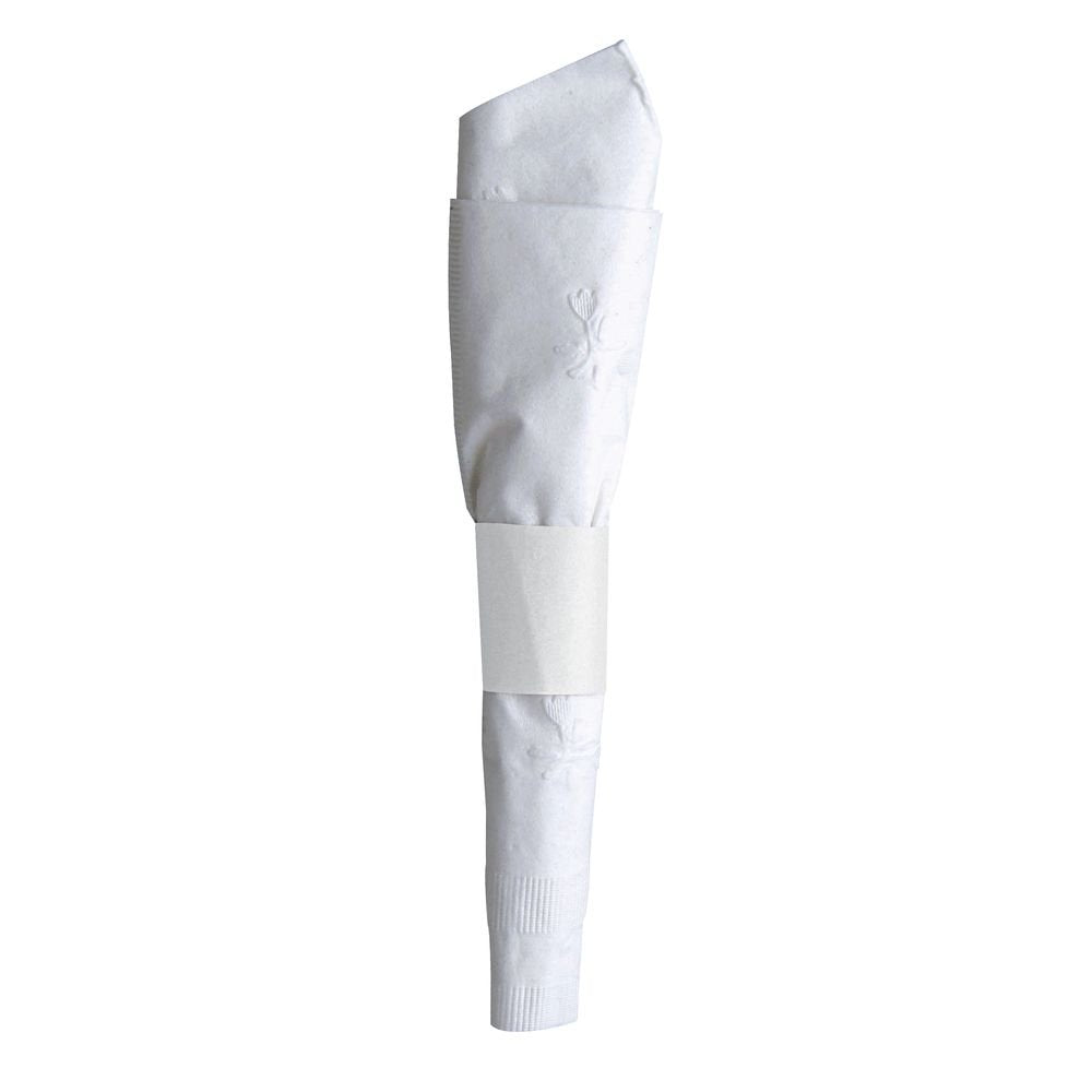 Plain White Paper Napkin Band - 4 1/2" L x 1 1/2" W by AMERCARE ROYAL – Paper, White, Pack of 2500, Model 72288114342