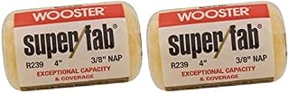 Wooster Brush R239-4 Super/Fab Roller Cover, 3/8-Inch Nap, 4-Inch - 2 Pack