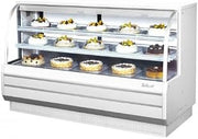 Turbo Air 72.5in Refrigerated Bakery Display Case Cooler Curved Glass
