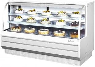 Turbo Air 72.5in Refrigerated Bakery Display Case Cooler Curved Glass