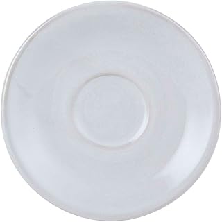 Tuxton Artisan Agave Reactive Natural 5-Inch Espresso Saucer, Case of 24, White; Scratch Resistant; Chip Resistant; Lead & Cadmium Free; Dishwasher, Microwave, Oven Safe