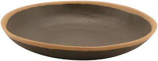 GET P-101-BR Pottery Market Dinner Plates, 10-1/2" Diameter, Brown with Clay Trim, Case of 1 Dozen