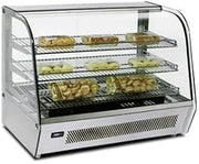 Omcan 47455 34" Commercial White Hot Food Warmer Glass Merchandiser Display Case