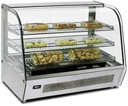Omcan 47455 34" Commercial White Hot Food Warmer Glass Merchandiser Display Case