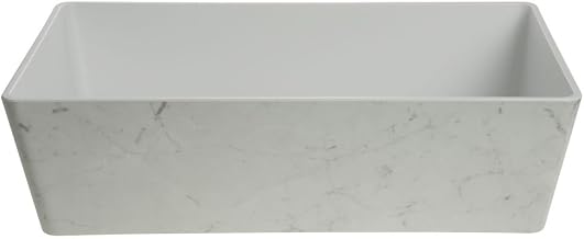 HUBERT Pan Housing Full Size Marble Melamine - 20 7/8" L x 12 7/8" W x 6" H