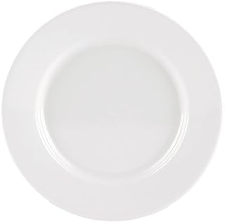 CAC China MLRN-5 Maxwell White Rolled Edge Plate 5 1/2" - 4 doz