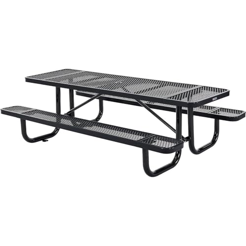 Global Industrial Black / Industrial / 96 inches x 30 inches x 17 inches Picnic Tables
